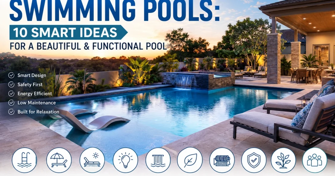 Modern swimming pool with 10 smart design ideas