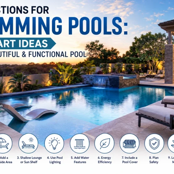 Modern swimming pool with 10 smart design ideas