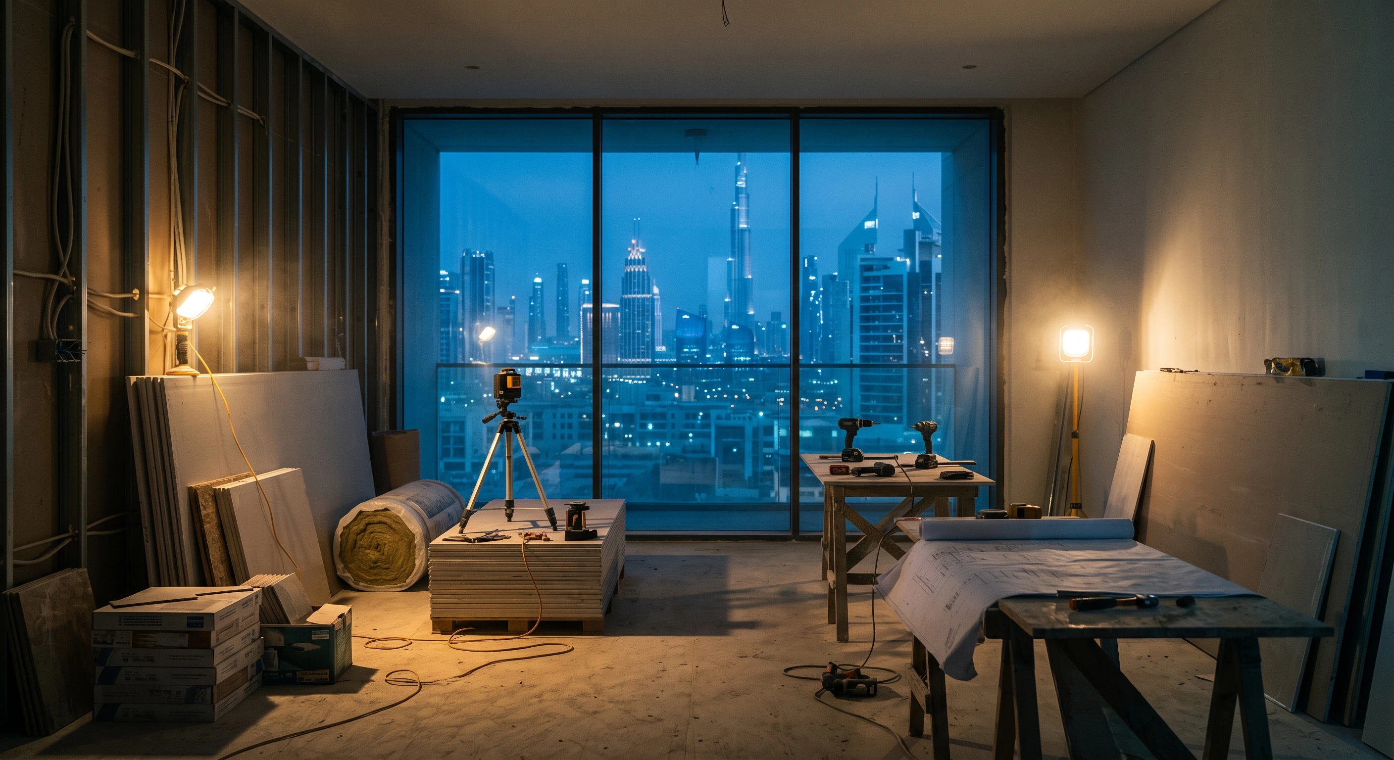 Villa renovation in Dubai construction work