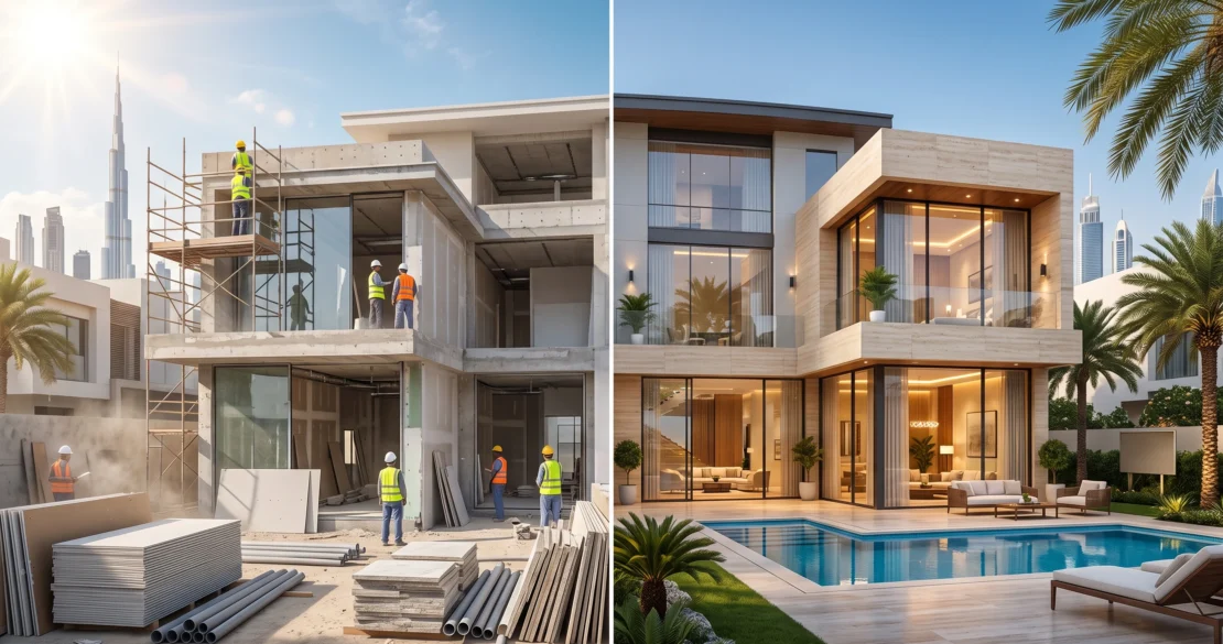 Villa renovation in Dubai planning and design